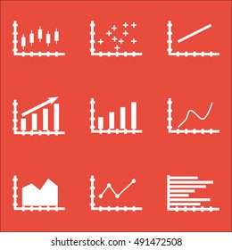 Set Of Graphs, Diagrams And Statistics Icons. Premium Quality Symbol Collection. Icons Can Be Used For Web, App And UI Design. Vector Illustration, EPS10.