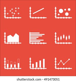 Set Of Graphs, Diagrams And Statistics Icons. Premium Quality Symbol Collection. Icons Can Be Used For Web, App And UI Design. Vector Illustration, EPS10.