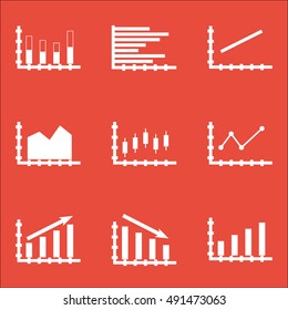 Set Of Graphs, Diagrams And Statistics Icons. Premium Quality Symbol Collection. Icons Can Be Used For Web, App And UI Design. Vector Illustration, EPS10.
