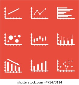 Set Of Graphs, Diagrams And Statistics Icons. Premium Quality Symbol Collection. Icons Can Be Used For Web, App And UI Design. Vector Illustration, EPS10.