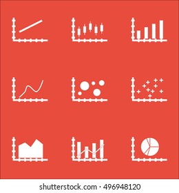 Set Of Graphs, Diagrams And Statistics Icons. Premium Quality Symbol Collection. Icons Can Be Used For Web, App And UI Design. Vector Illustration, EPS10.