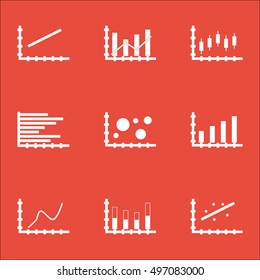 Set Of Graphs, Diagrams And Statistics Icons. Premium Quality Symbol Collection. Icons Can Be Used For Web, App And UI Design. Vector Illustration, EPS10.