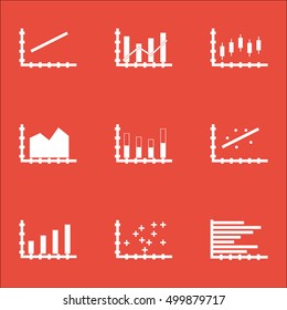 Set Of Graphs, Diagrams And Statistics Icons. Premium Quality Symbol Collection. Icons Can Be Used For Web, App And UI Design. Vector Illustration, EPS10.