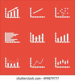 Set Of Graphs, Diagrams And Statistics Icons. Premium Quality Symbol Collection. Icons Can Be Used For Web, App And UI Design. Vector Illustration, EPS10.
