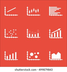 Set Of Graphs, Diagrams And Statistics Icons. Premium Quality Symbol Collection. Icons Can Be Used For Web, App And UI Design. Vector Illustration, EPS10.