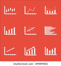 Set Of Graphs, Diagrams And Statistics Icons. Premium Quality Symbol Collection. Icons Can Be Used For Web, App And UI Design. Vector Illustration, EPS10.