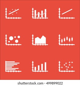 Set Of Graphs, Diagrams And Statistics Icons. Premium Quality Symbol Collection. Icons Can Be Used For Web, App And UI Design. Vector Illustration, EPS10.