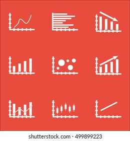 Set Of Graphs, Diagrams And Statistics Icons. Premium Quality Symbol Collection. Icons Can Be Used For Web, App And UI Design. Vector Illustration, EPS10.