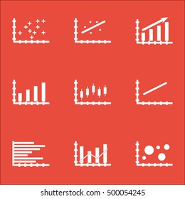 Set Of Graphs, Diagrams And Statistics Icons. Premium Quality Symbol Collection. Icons Can Be Used For Web, App And UI Design. Vector Illustration, EPS10.