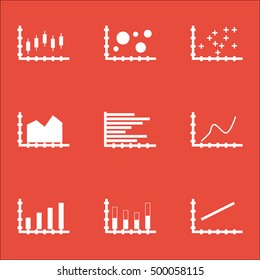 Set Of Graphs, Diagrams And Statistics Icons. Premium Quality Symbol Collection. Icons Can Be Used For Web, App And UI Design. Vector Illustration, EPS10.
