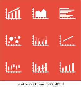 Set Of Graphs, Diagrams And Statistics Icons. Premium Quality Symbol Collection. Icons Can Be Used For Web, App And UI Design. Vector Illustration, EPS10.