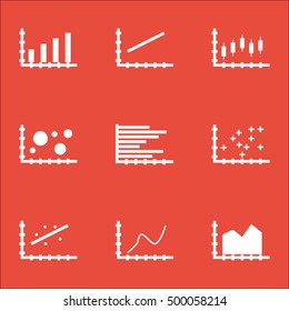 Set Of Graphs, Diagrams And Statistics Icons. Premium Quality Symbol Collection. Icons Can Be Used For Web, App And UI Design. Vector Illustration, EPS10.
