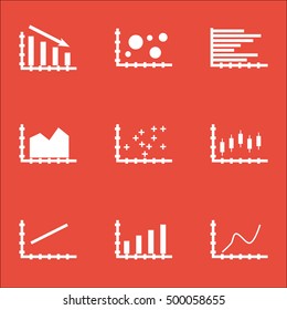 Set Of Graphs, Diagrams And Statistics Icons. Premium Quality Symbol Collection. Icons Can Be Used For Web, App And UI Design. Vector Illustration, EPS10.