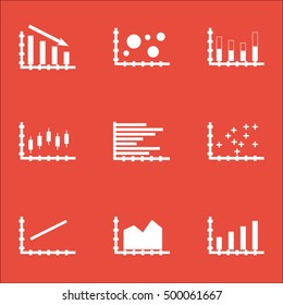 Set Of Graphs, Diagrams And Statistics Icons. Premium Quality Symbol Collection. Icons Can Be Used For Web, App And UI Design. Vector Illustration, EPS10.