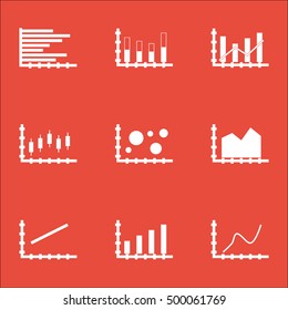 Set Of Graphs, Diagrams And Statistics Icons. Premium Quality Symbol Collection. Icons Can Be Used For Web, App And UI Design. Vector Illustration, EPS10.