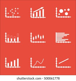Set Of Graphs, Diagrams And Statistics Icons. Premium Quality Symbol Collection. Icons Can Be Used For Web, App And UI Design. Vector Illustration, EPS10.