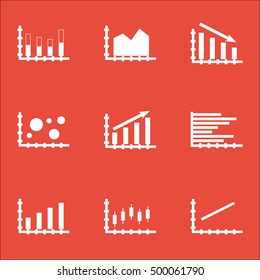 Set Of Graphs, Diagrams And Statistics Icons. Premium Quality Symbol Collection. Icons Can Be Used For Web, App And UI Design. Vector Illustration, EPS10.