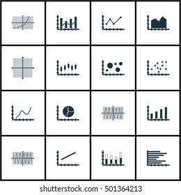 Set Of Graphs, Diagrams And Statistics Icons. Premium Quality Symbol Collection. Icons Can Be Used For Web, App And UI Design. Vector Illustration, EPS10.