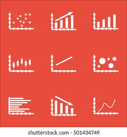 Set Of Graphs, Diagrams And Statistics Icons. Premium Quality Symbol Collection. Icons Can Be Used For Web, App And UI Design. Vector Illustration, EPS10.