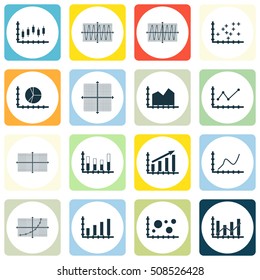 Set Of Graphs, Diagrams And Statistics Icons. Premium Quality Symbol Collection. Icons Can Be Used For Web, App And UI Design. Vector Illustration, EPS10.