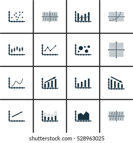 Set Of Graphs, Diagrams And Statistics Icons. Premium Quality Symbol Collection. Icons Can Be Used For Web, App And UI Design. Vector Illustration, EPS10.