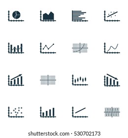 Set Of Graphs, Diagrams And Statistics Icons. Premium Quality Symbol Collection. Icons Can Be Used For Web, App And UI Design. Vector Illustration, EPS10.