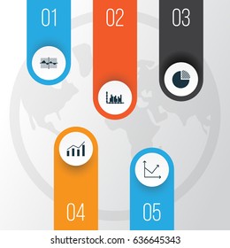 Set Of Graphs, Diagrams And Statistics Icons. Premium Quality Symbol Collection. Icons Can Be Used For Web, App And UI Design.