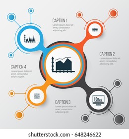 Set Of Graphs, Diagrams And Statistics Icons. Premium Quality Symbol Collection. Icons Can Be Used For Web, App And UI Design.