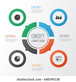 Set Of Graphs, Diagrams And Statistics Icons. Premium Quality Symbol Collection. Icons Can Be Used For Web, App And UI Design.