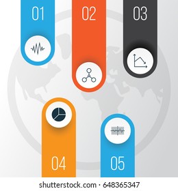 Set Of Graphs, Diagrams And Statistics Icons. Premium Quality Symbol Collection. Icons Can Be Used For Web, App And UI Design.