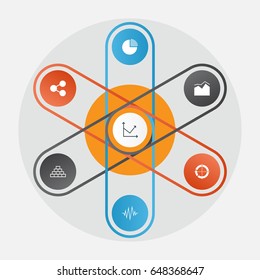 Set Of Graphs, Diagrams And Statistics Icons. Premium Quality Symbol Collection. Icons Can Be Used For Web, App And UI Design.
