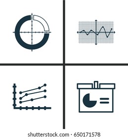 Set Of Graphs, Diagrams And Statistics Icons. Premium Quality Symbol Collection. Icons Can Be Used For Web, App And UI Design.