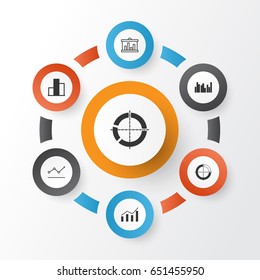 Set Of Graphs, Diagrams And Statistics Icons. Premium Quality Symbol Collection. Icons Can Be Used For Web, App And UI Design.