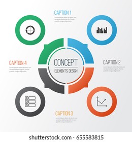 Set Of Graphs, Diagrams And Statistics Icons. Premium Quality Symbol Collection. Icons Can Be Used For Web, App And UI Design.