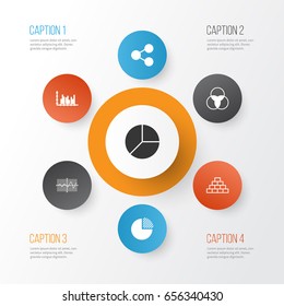 Set Of Graphs, Diagrams And Statistics Icons. Premium Quality Symbol Collection. Icons Can Be Used For Web, App And UI Design.