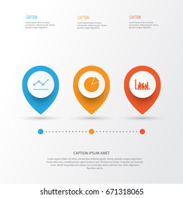 Set Of Graphs, Diagrams And Statistics Icons. Premium Quality Symbol Collection. Icons Can Be Used For Web, App And UI Design.