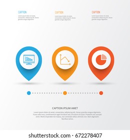 Set Of Graphs, Diagrams And Statistics Icons. Premium Quality Symbol Collection. Icons Can Be Used For Web, App And UI Design.