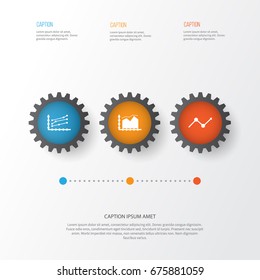 Set Of Graphs, Diagrams And Statistics Icons. Premium Quality Symbol Collection. Icons Can Be Used For Web, App And UI Design.