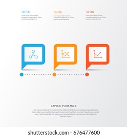 Set Of Graphs, Diagrams And Statistics Icons. Premium Quality Symbol Collection. Icons Can Be Used For Web, App And UI Design.
