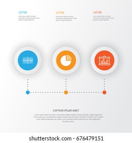 Set Of Graphs, Diagrams And Statistics Icons. Premium Quality Symbol Collection. Icons Can Be Used For Web, App And UI Design.
