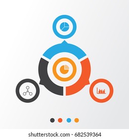 Set Of Graphs, Diagrams And Statistics Icons. Premium Quality Symbol Collection. Icons Can Be Used For Web, App And UI Design.