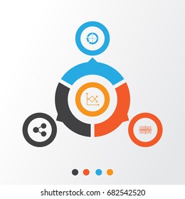 Set Of Graphs, Diagrams And Statistics Icons. Premium Quality Symbol Collection. Icons Can Be Used For Web, App And UI Design.
