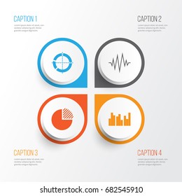 Set Of Graphs, Diagrams And Statistics Icons. Premium Quality Symbol Collection. Icons Can Be Used For Web, App And UI Design.