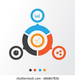 Set Of Graphs, Diagrams And Statistics Icons. Premium Quality Symbol Collection. Icons Can Be Used For Web, App And UI Design.