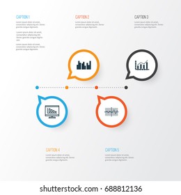 Set Of Graphs, Diagrams And Statistics Icons. Premium Quality Symbol Collection. Icons Can Be Used For Web, App And UI Design.
