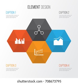Set Of Graphs, Diagrams And Statistics Icons. Premium Quality Symbol Collection. Icons Can Be Used For Web, App And UI Design.