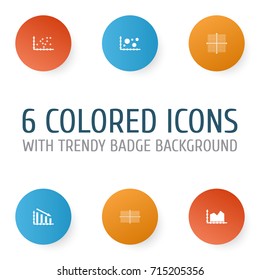 Set Of Graphs, Diagrams And Statistics Icons. Premium Quality Symbol Collection. Icons Can Be Used For Web, App And UI Design.