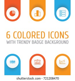 Set Of Graphs, Diagrams And Statistics Icons. Premium Quality Symbol Collection. Icons Can Be Used For Web, App And UI Design.