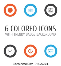 Set Of Graphs, Diagrams And Statistics Icons. Premium Quality Symbol Collection. Icons Can Be Used For Web, App And UI Design.