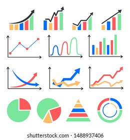A set of graphs. Growing graph, charts.